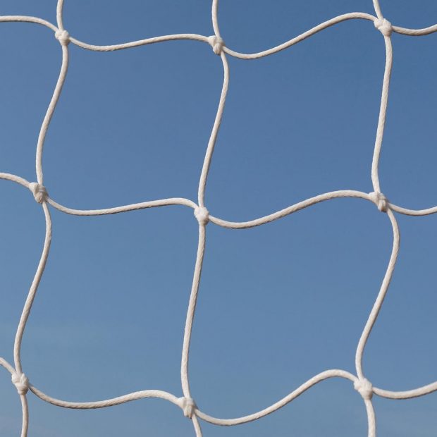 3mm White Net, 24x8ft Freestand Training Twisted Box Nets, 4mm 24ft x 8ft Box Type Nets - Knotted - Full Runback White