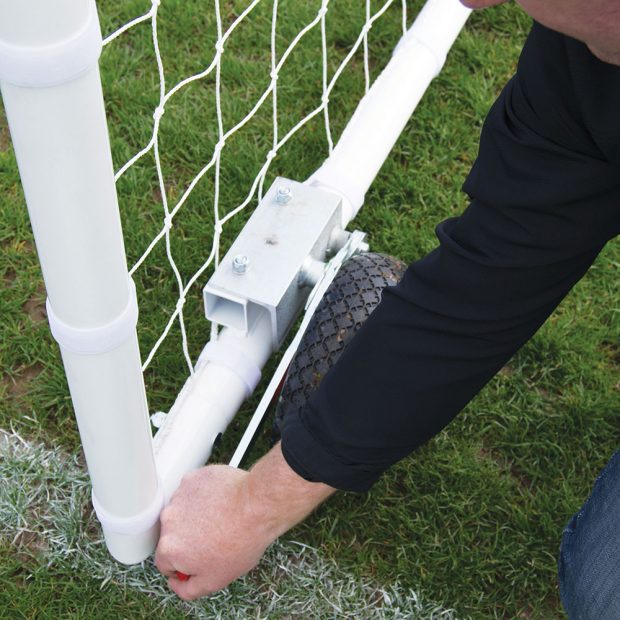 60mm Heavy Duty Easy Lift Freestanding 12 x 6 Football Goal Package