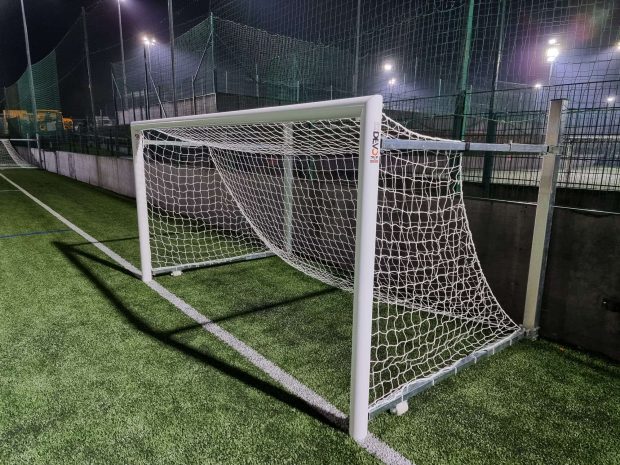 16x4ft Fence Fixed Football Goals, 12x4ft Fence Fixed Football Goals