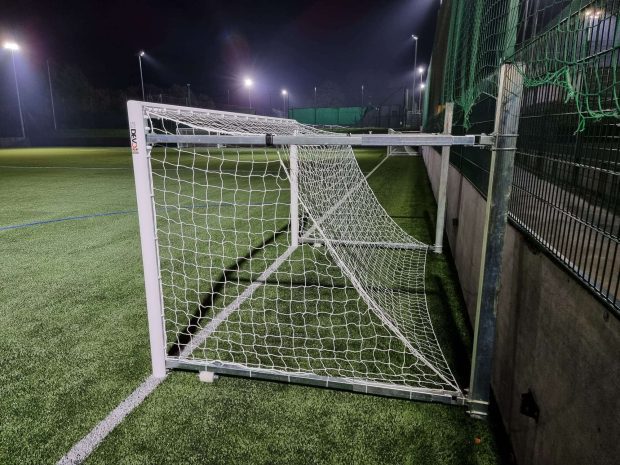 16x4ft Fence Fixed Football Goals, 12x4ft Fence Fixed Football Goals