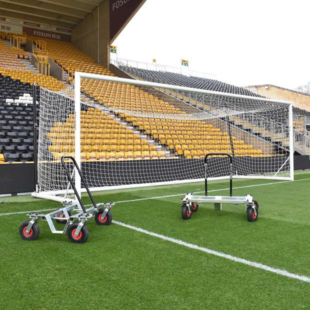 Folding Top Flight Training Aluminium Freestanding 24 x 8 Football Goal Package