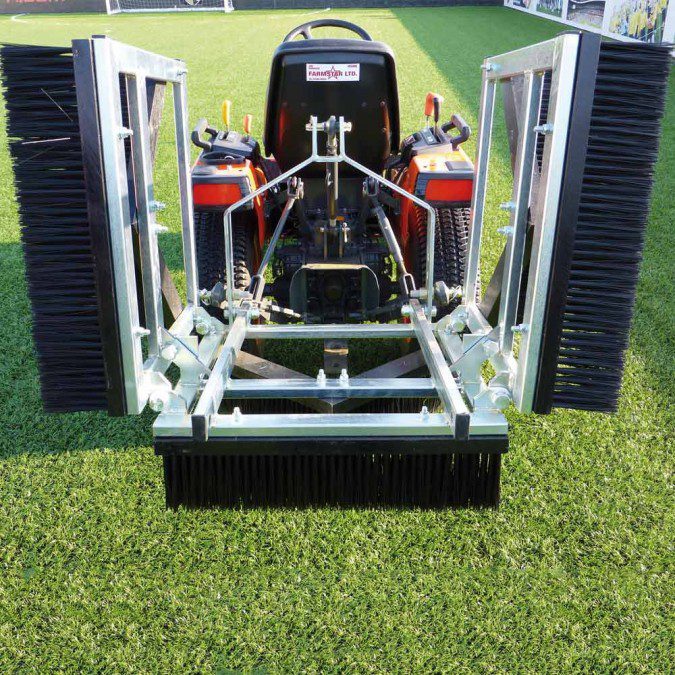 Folding Tractor Mounted Drag Brush Mark Harrod Ltd.