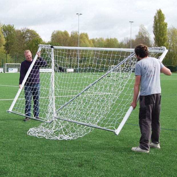 Heavy Duty Folding 16 x 6 Football Goal Package - Folded