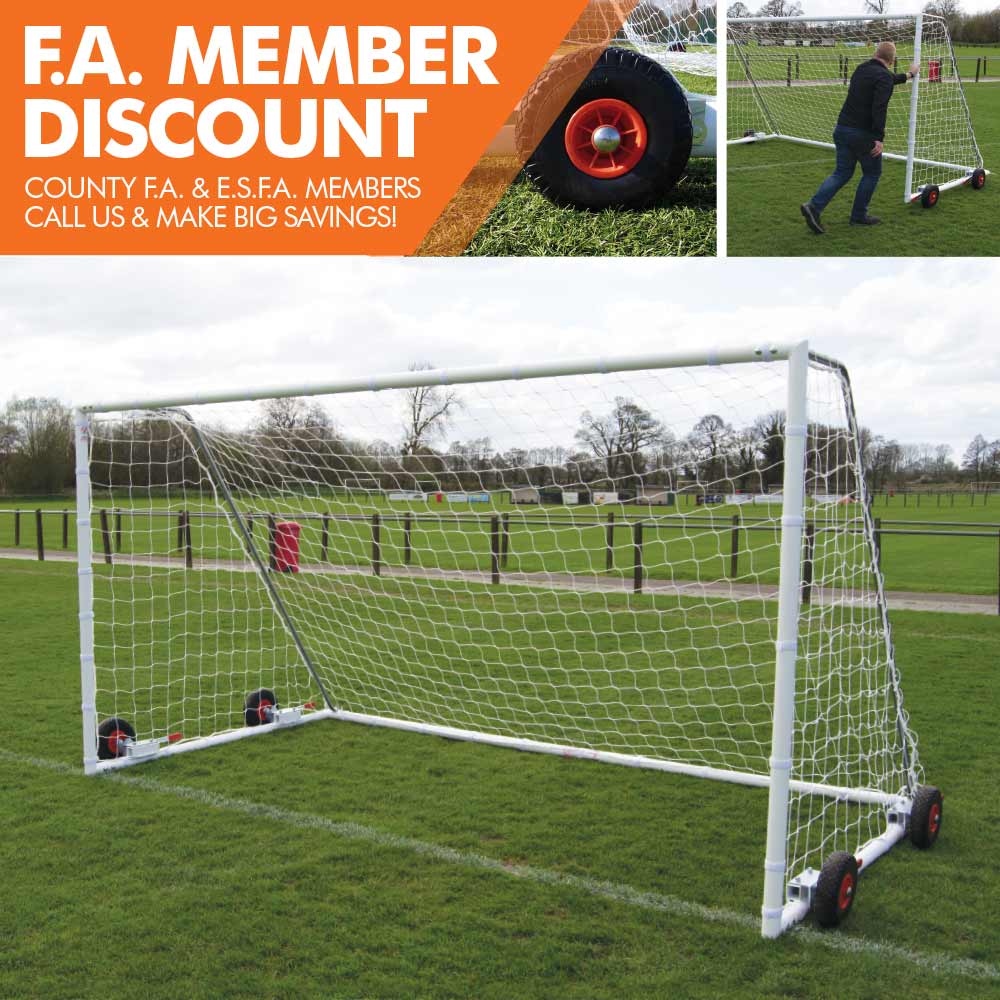 Heavy Duty Easylift Football Goal Package (16 x 7ft) Mark Harrod Ltd