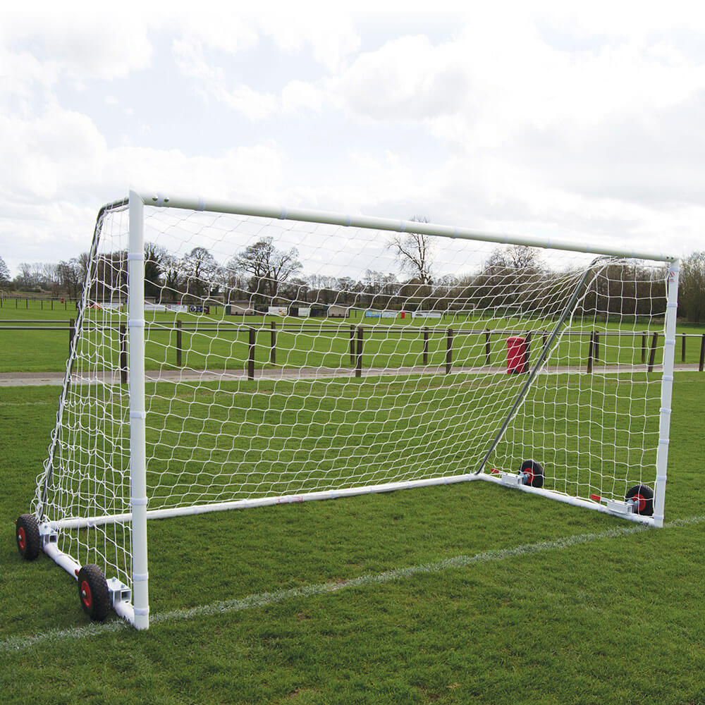 60mm Heavy Duty Easy Lift Freestanding 12 x 6 Football Goal Package