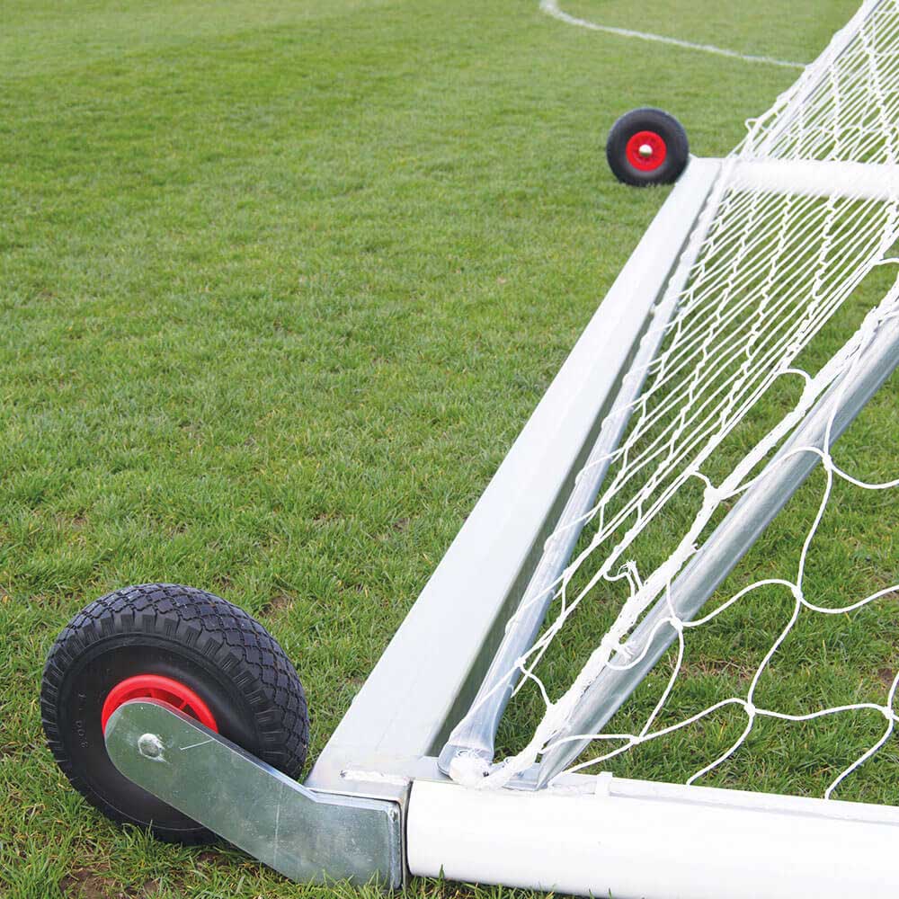 16 x 7 Self Weighted Wheeled Back Bar Goal Package Mark Harrod Ltd.