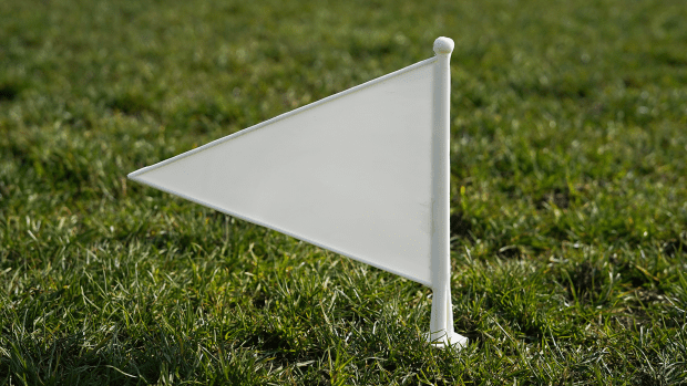 White Boundary Flags