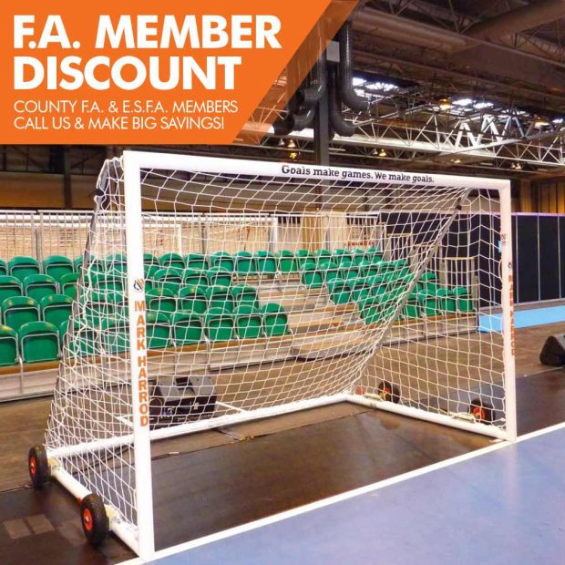 3mx2m Easylift Futsal Portable Goals – Self Weighted Aluminium Package